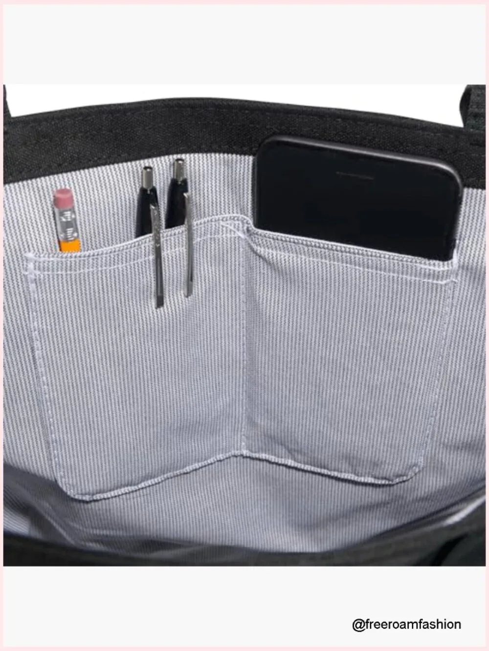 Water-Resistant Nylon Tote Bag with Interior Pockets, 20L Capacity - Picture 5 of 7